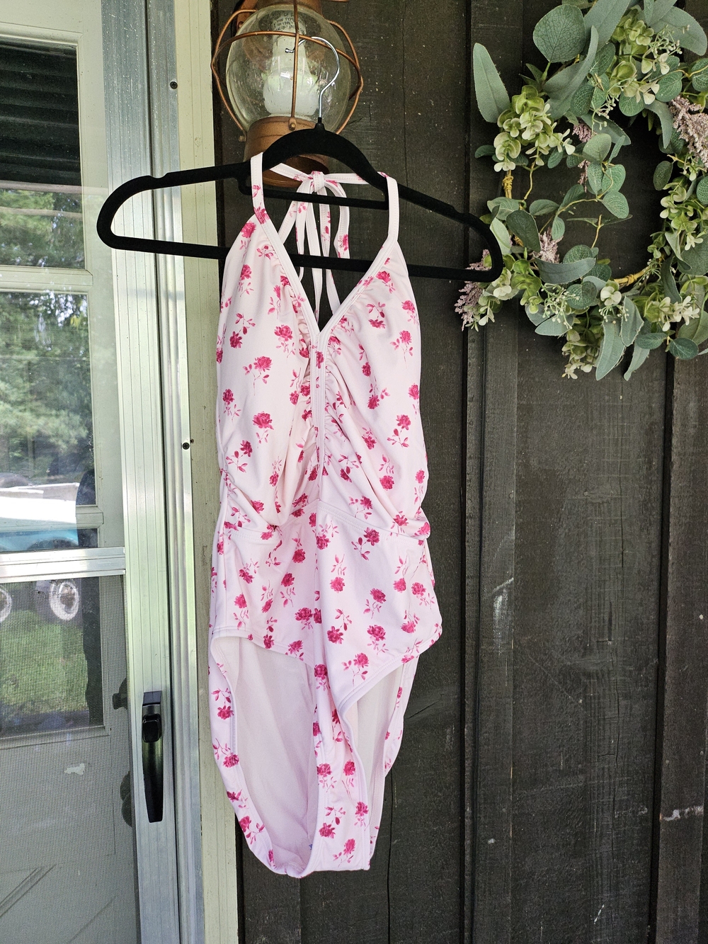 Shade & Shore Pink Floral One-Piece Swimsuit
